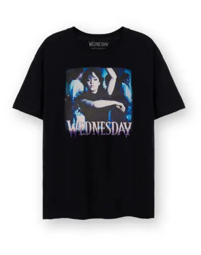 Wednesday Black Short Sleeved T-Shirt (Womens)