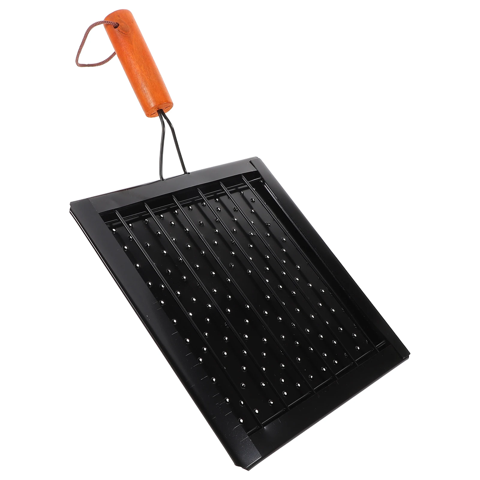 

Stainless Steel Bread Baking Tray with Handle Stovetop Toaster for Camping Foldable Grill Rack Cooking Equipment