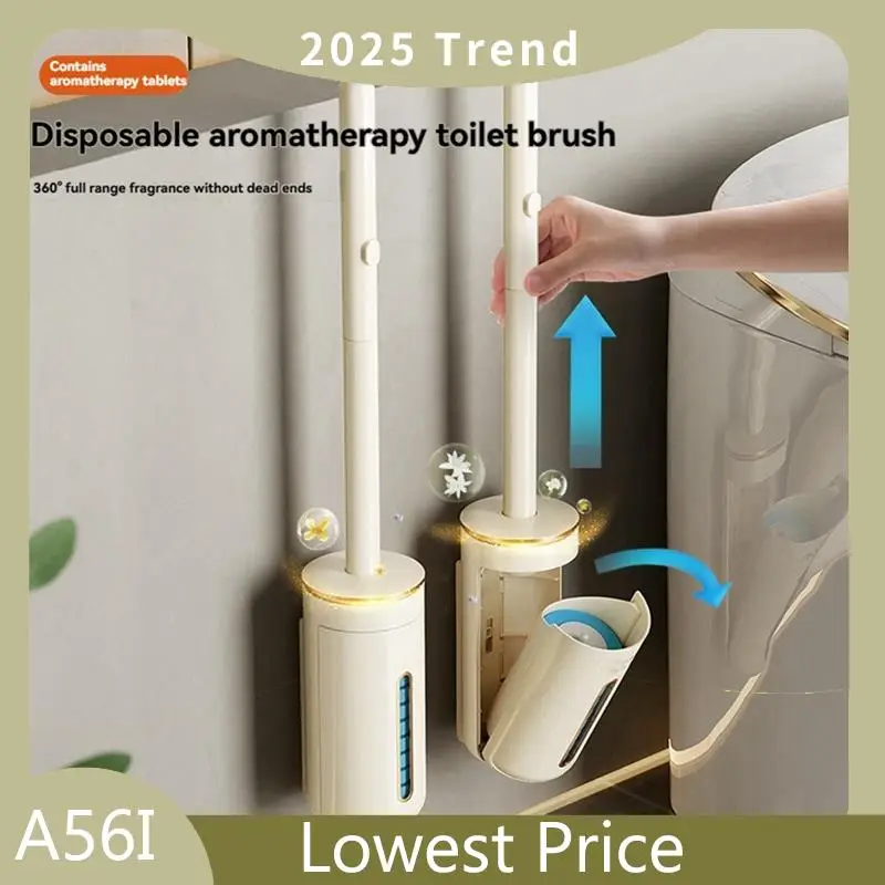 

ABDD Экологичная щетка для унитаза с длинной ручкой, настенная, одноразовая насадка для щетки, скребок для чистки унитаза в ванной комнате