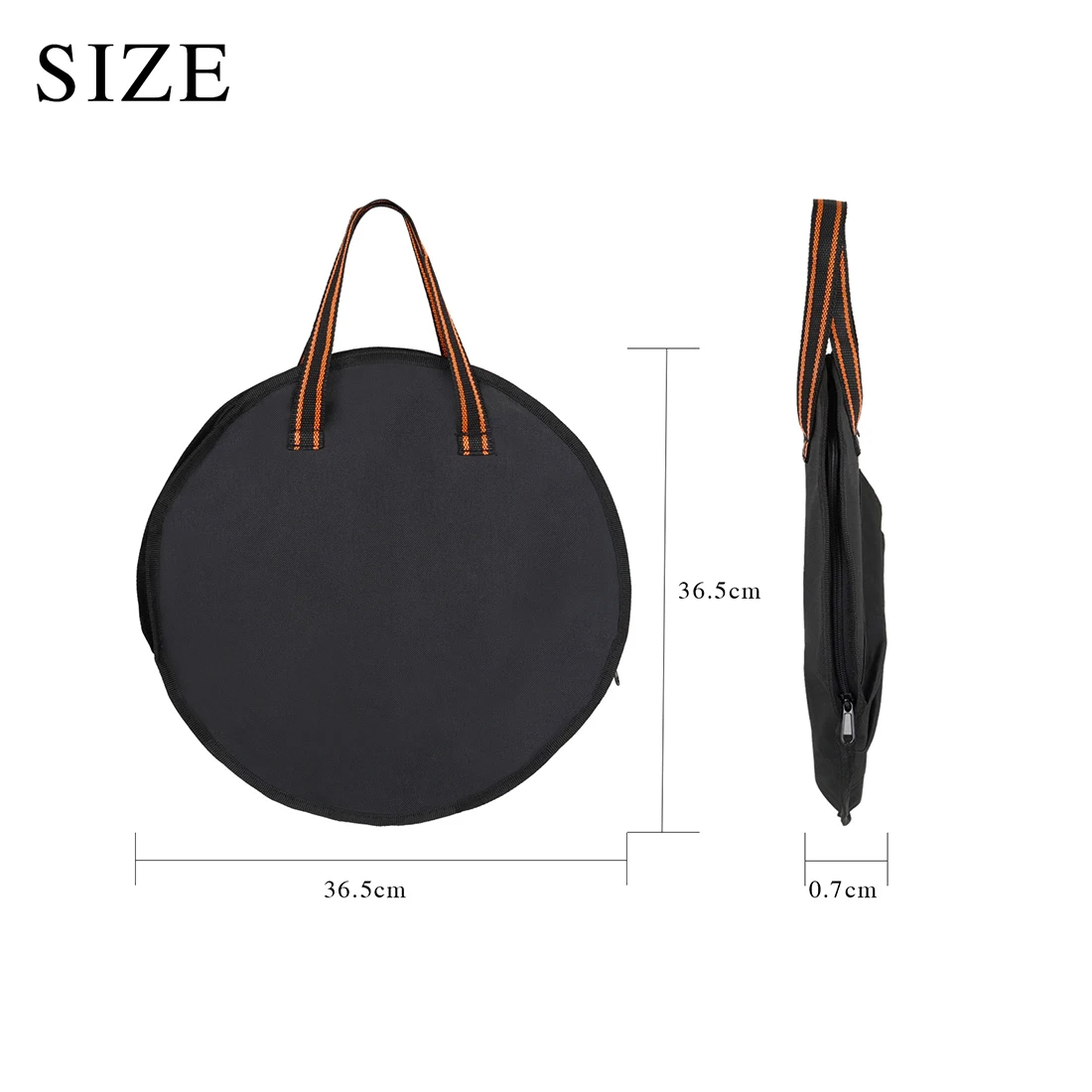 14 Inch Portable Black Waterproof Dumb Drum Bag Oxford Cloth Storage Drum Bag Holder Percussion Musical Instrument Accessories