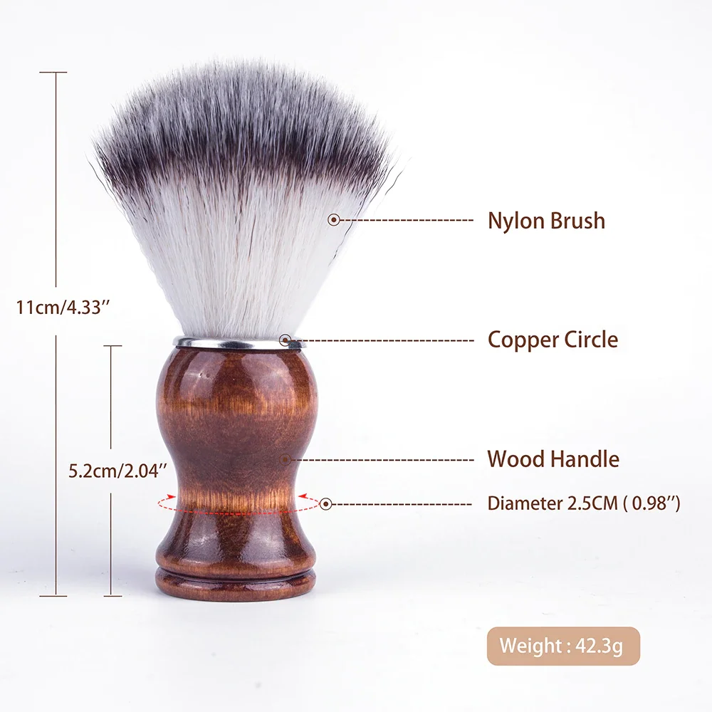 High Quality Men Shaving Brush Wooden Handle Shaver Brushes Facial Cleaning Appliance Pro Salon Tool Safety Razor