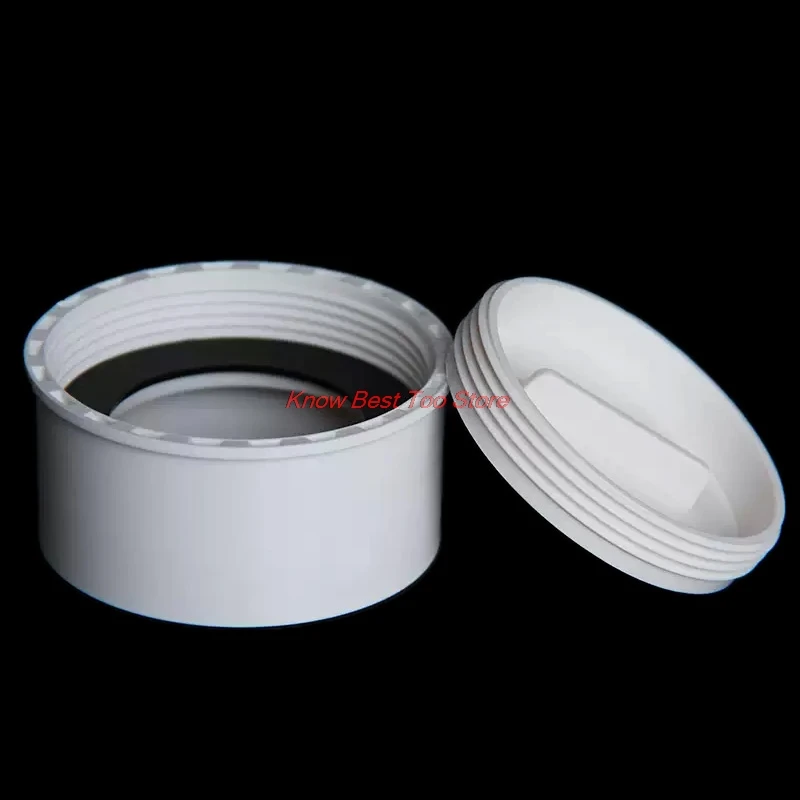 White PVC Horizontal Cleanout Plug Cap Inspection Outlet Drain Pipe Fitting Plug 50mm/75mm/110mm/160mm