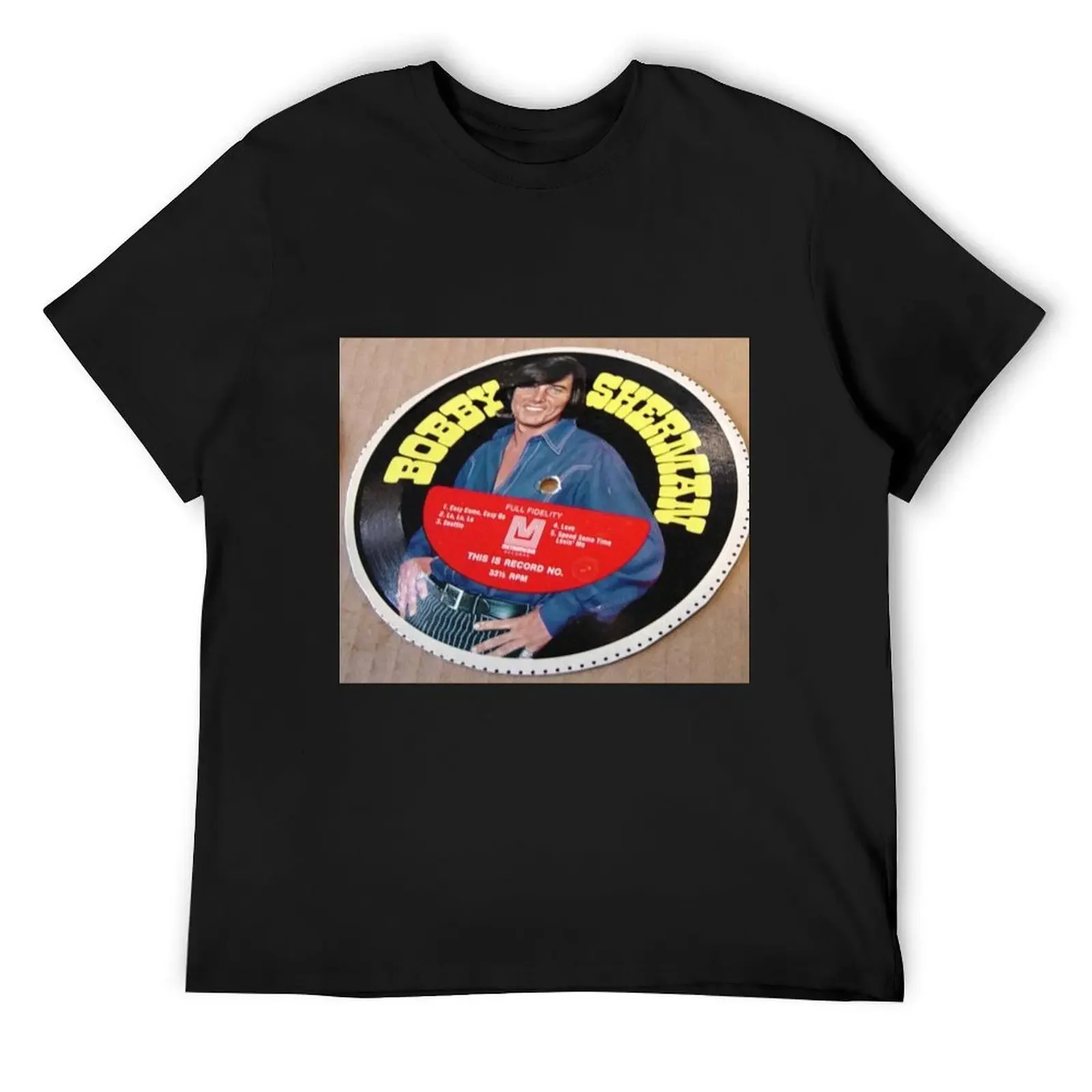 

Bobby Sherman Cereal Box Record Picture Disc T-Shirt kawaii clothes shirts graphic tees boys animal print blanks men clothings