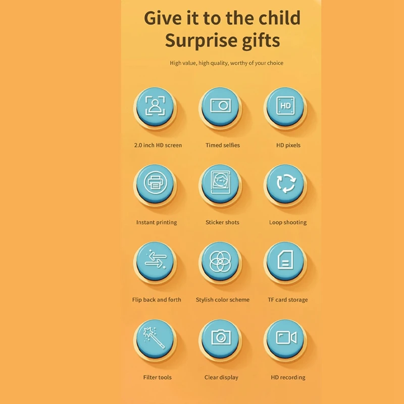 أفضل أطفال كاميرا فورية طباعة كاميرا 1080P HD كاميرا رقمية ورق طباعة الصور لعبة أطفال كاميرا لعيد الميلاد هدية الكريسماس
