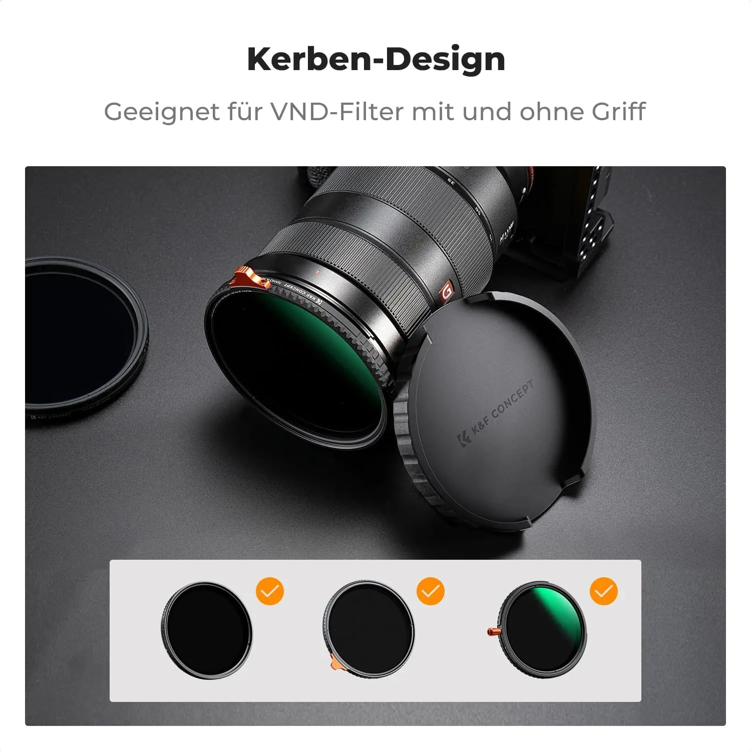 K&F CONCEPT Camera Lens Filter Cover Hood for K&F Variable Adjustable ND filter 67 72 77 82mm