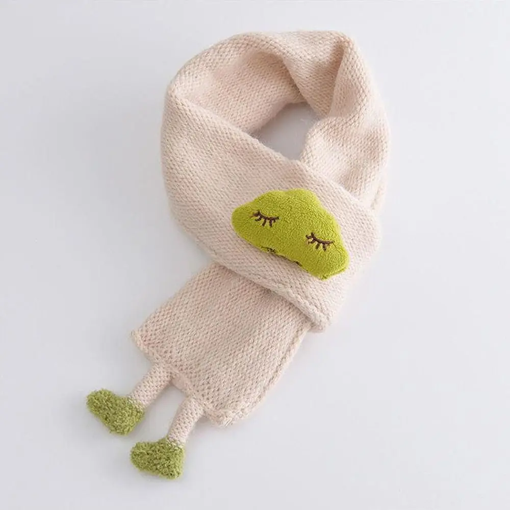 Knit Baby Scarf Cute Cartoon Clouds Neck Wraps Neck Guards Scarves Thick Warm Children\'s Scarf Autumn Winter