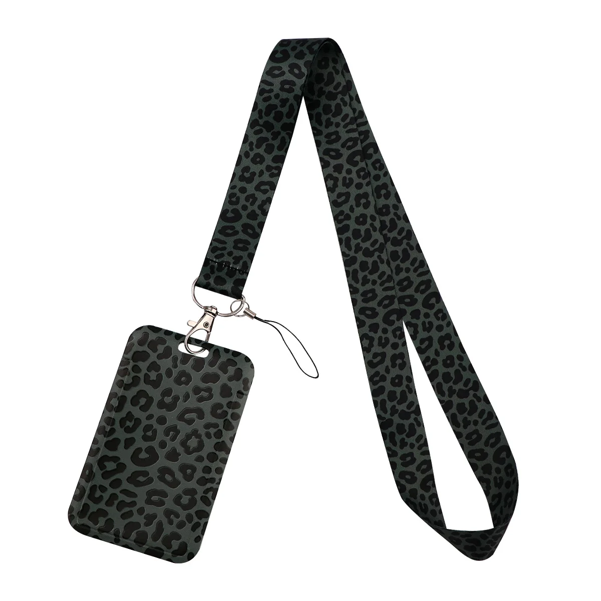 Cordão de Pescoço Estampa Leopardo com Borboleta para Chaves, Cartão de Identidade, Academia, Celular, USB, Crachá, DIY, Alça de Pendurar, Lanyard