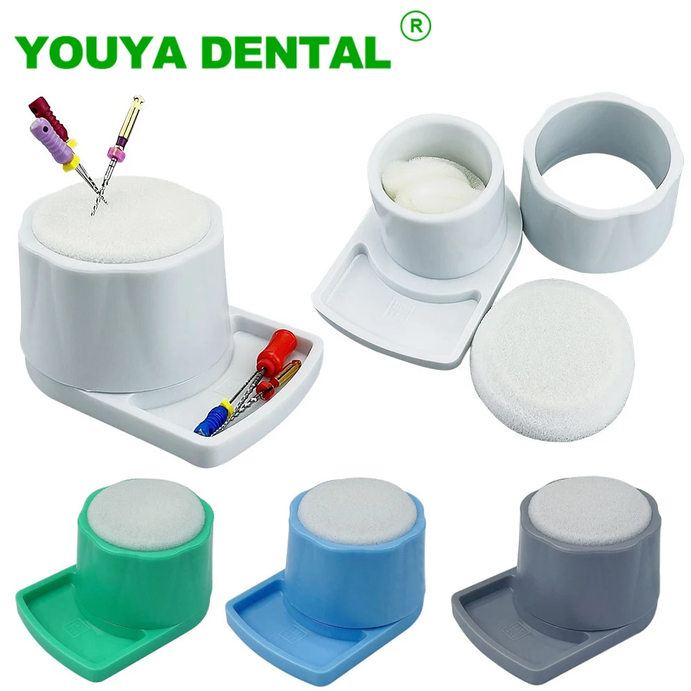 

Dental Endo File Clean Stand Holder Cleaning Foam Root Canal Drills Block With Sponge Autoclavable Dentist Laboratory Instrument