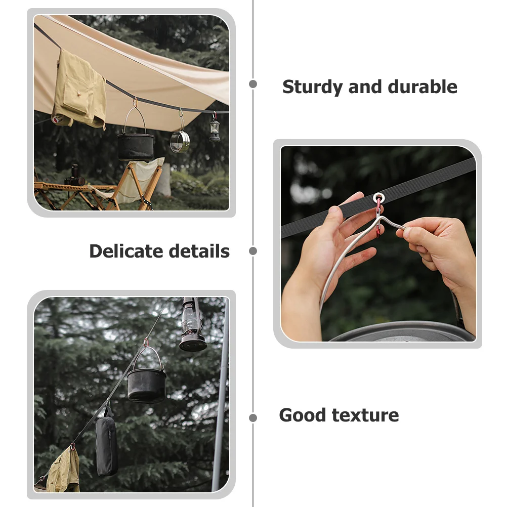 

1Set Outdoor Tent Clothesline Camping Strap for Hanging Lantern Clothes Shoes Lightweight Portable Camping Strap