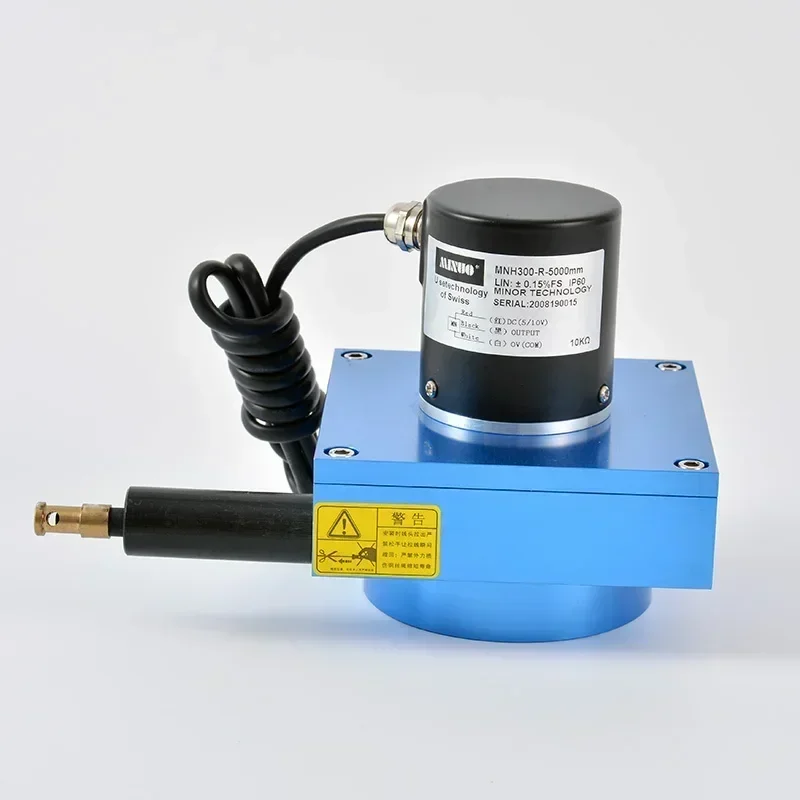 2026/MINUO MNH-300 Draw wire Sensor Length Wire Position Transducer Spring Return Potentiometer