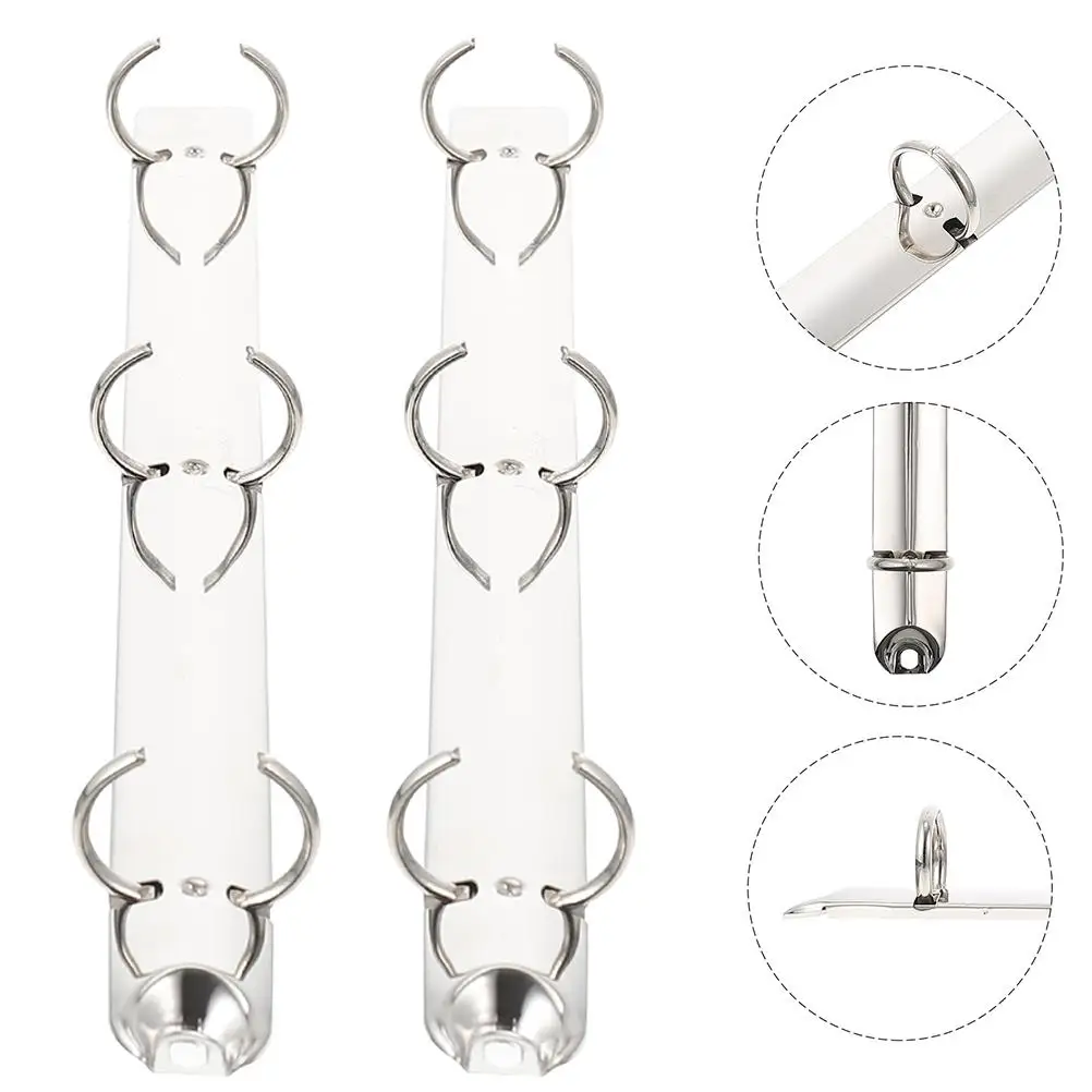 

2pcs A4 Diy Notebook Accessories Binder Clips Iron Spiral Rings for School Office Loose Leaf Notebooks DIY Accessories