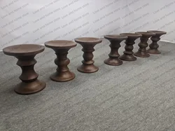 Foot Rest Ash Wood Round Low Stool Shoe Bench Stool Living Room Small Stool