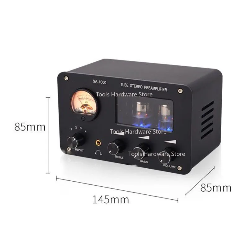 SA-1000 Многовходной Hi-Fi усилитель, передняя трубка, лихорадка, 4 входа и 2 выхода, переключатель без потерь, распределение звука