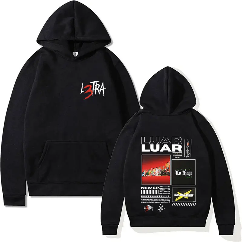 

Rapper Luar La L Album L3TRA Hoodies Mens Women Fashion Clothing Sweatshirts Casual Oversized Hoodie Streetwear Hip Hop Hipster