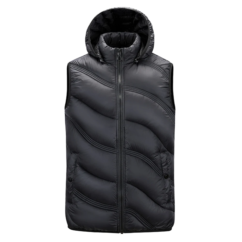 Factory Direct Sales Cross-Border High-Quality Vest Cotton Coat Autumn and Winter Men's Simple Casual Rib Vest Men's Wholesale