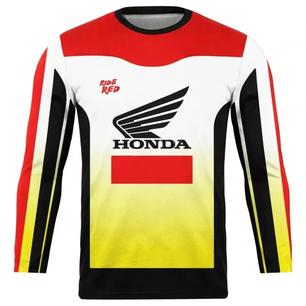 

3D-печать Motociclista Biker Deportiva Honda быстросохнущая футболка с длинными рукавами для верховой езды Honda топы для мужчин и женщин