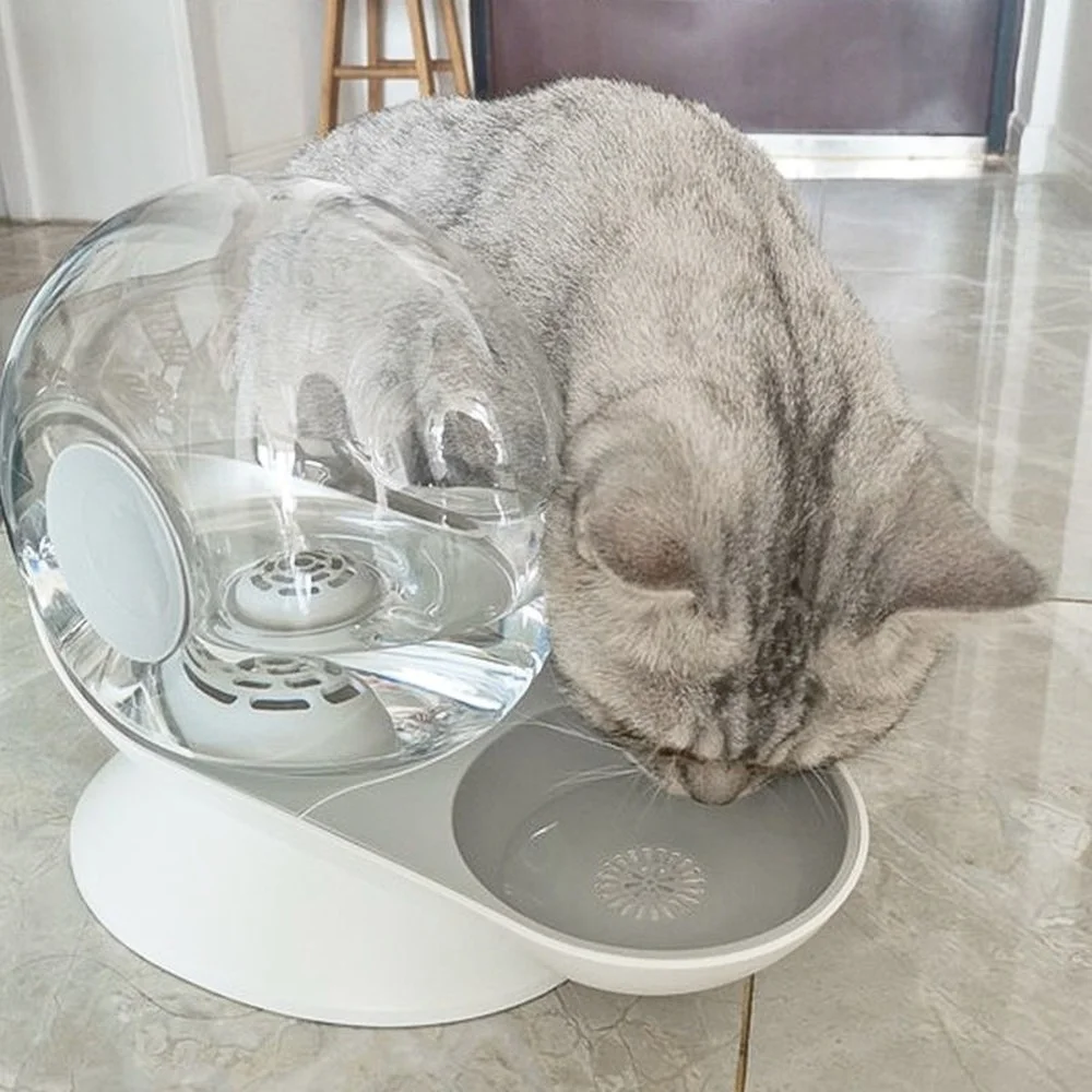 Snail Shape Cat Water Dispenser Automatic Water Flow Unplugged Pet Drinking Water Feeder Dog Food Bowl Cat Food Container