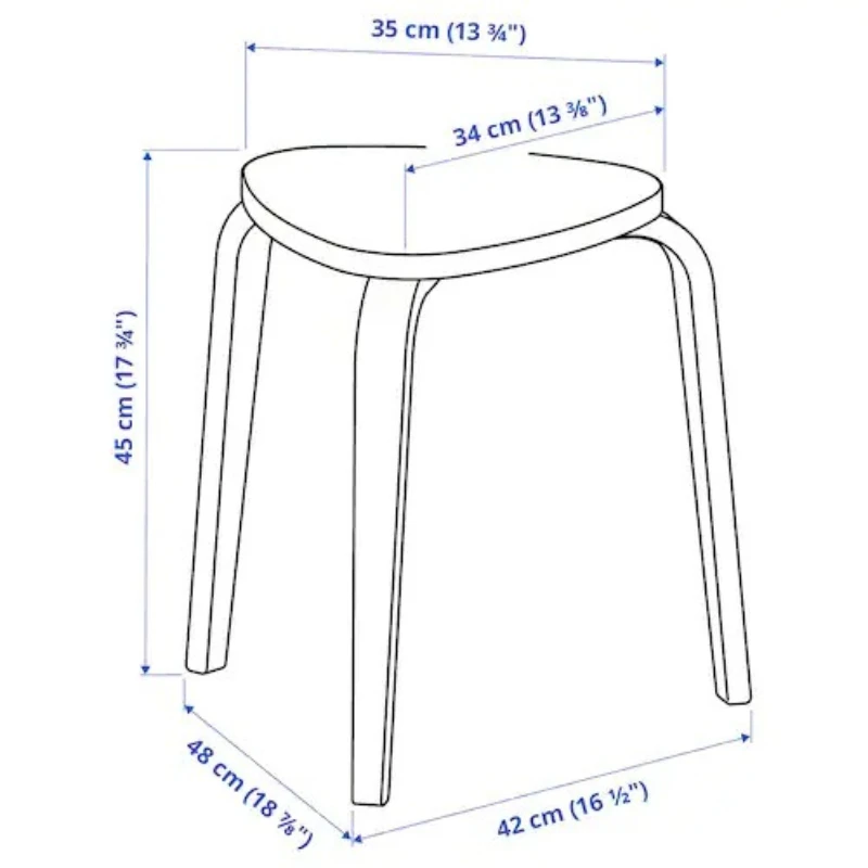 Nordic Simple Modern Stackable Solid Wood Dining Stool Bench Low Chair Japanese Round Sitting Furniture Living Room Furniture