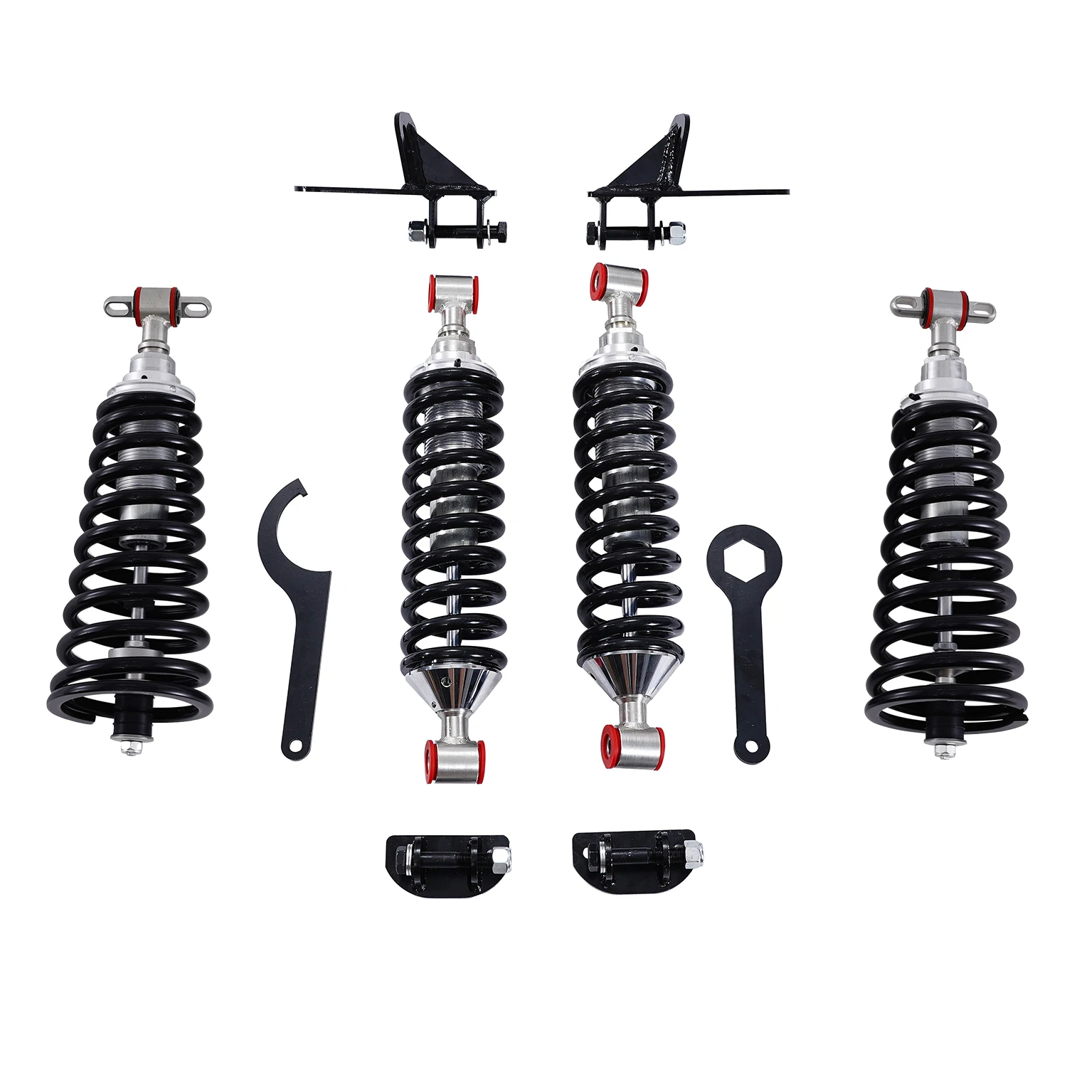 

Черный регулируемый комплект койловеров (передние 500 фунтов, задние 230 фунтов) для G-Body SBC Chevy Buick Olds 1978-88 годов