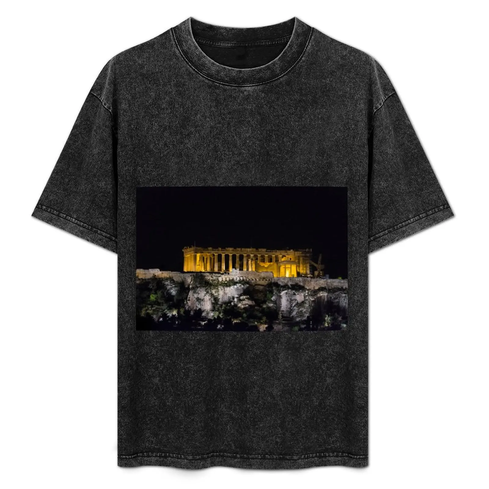 

Tha Parthenon at Night T-Shirt Lightweight Running T-Shirt
