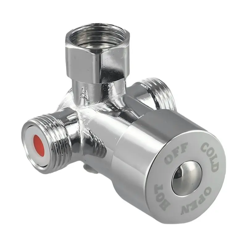 

B14C Thermostatic Mixer Valve For Shower Hot Cold Water Control Three-Way Adjustable Temperature Water Heater Faucet