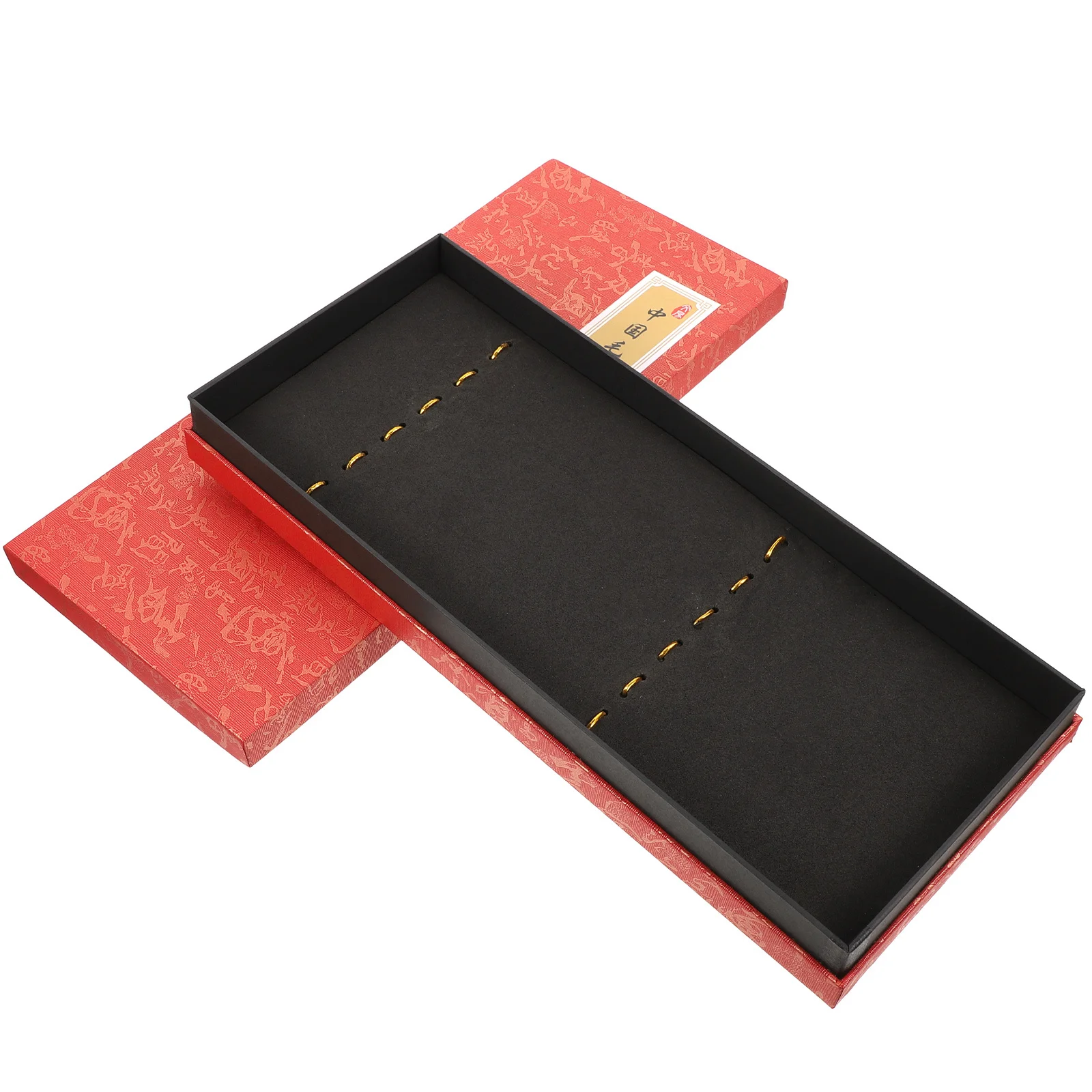 

Calligraphy Brush Storage Case Chinese Style Durable Brush Pen Holder Space Saving Lid Protection Suitable for Office Students