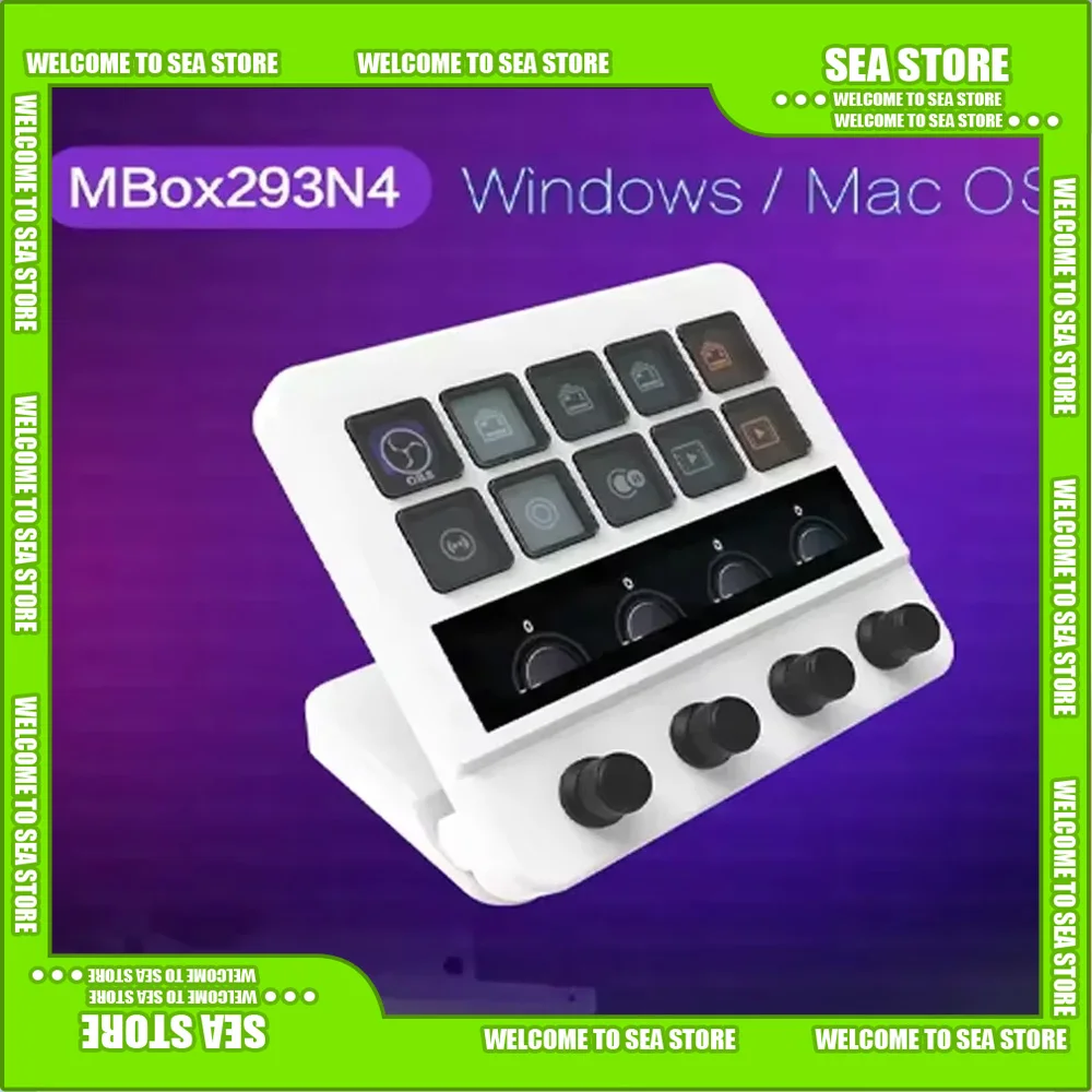 Mirabox N4 Metal Customize Christmas gifts Gift Mini Keyboards LCD Button Controller Kryboard Custom Button Windows/MacOS