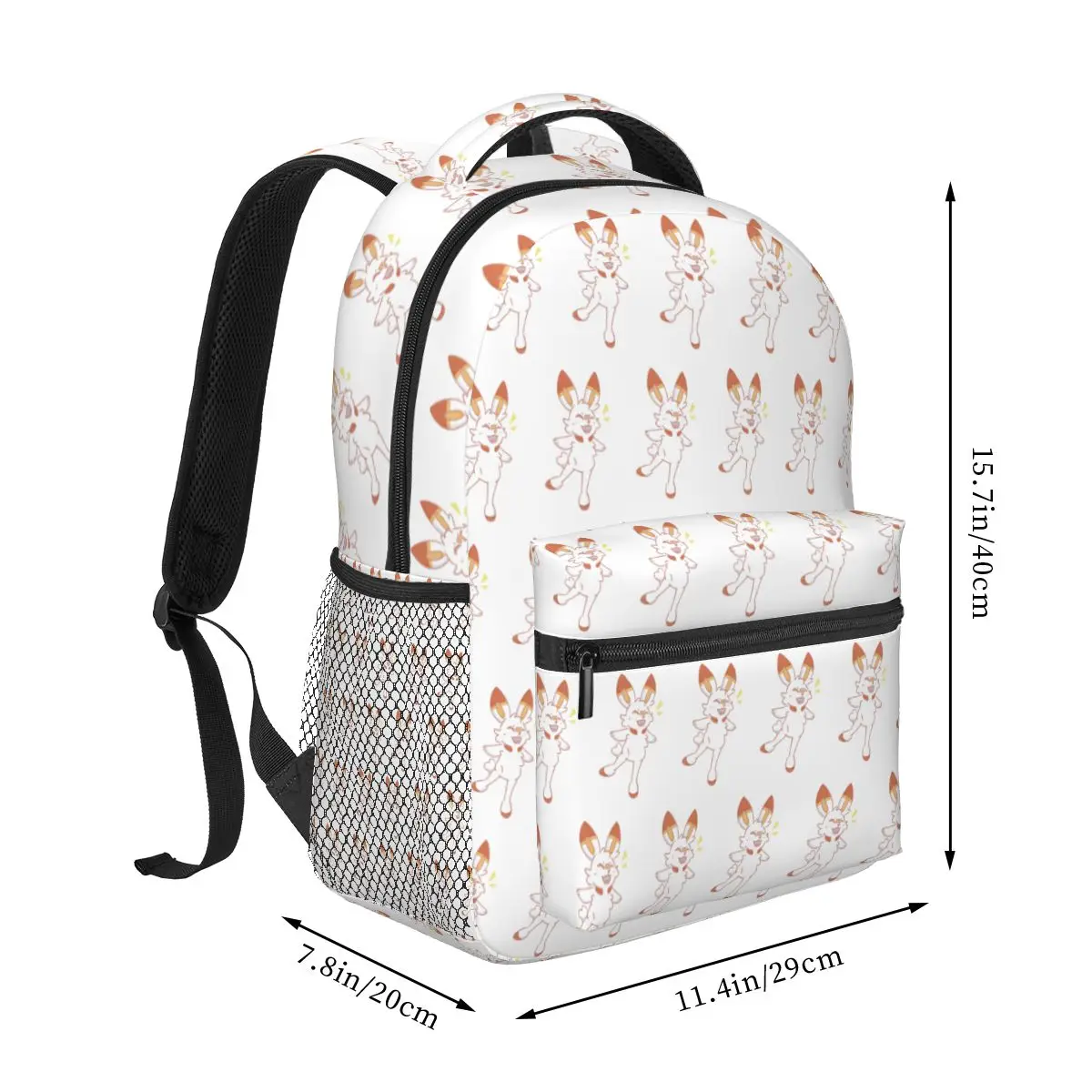 Scorbunny-mochilas escolares de dibujos animados para niños y niñas, bolso de hombro, gran capacidad