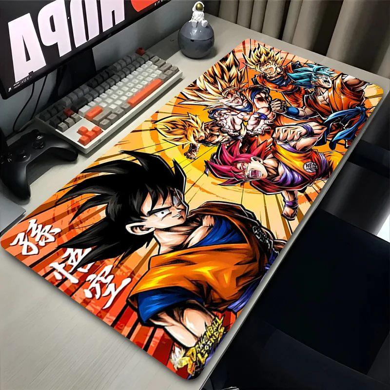 Mouse pad anime dragon ball goku tapete gamer acessórios de jogos varmilo teclado pc computador mesa tapete xxl dbz mousepad