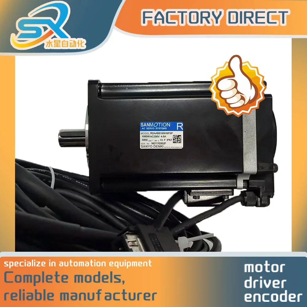 

100% Test OK R2AAB8100HXP5P 1000w Sanyo Servo Motor for Industrial Automation
