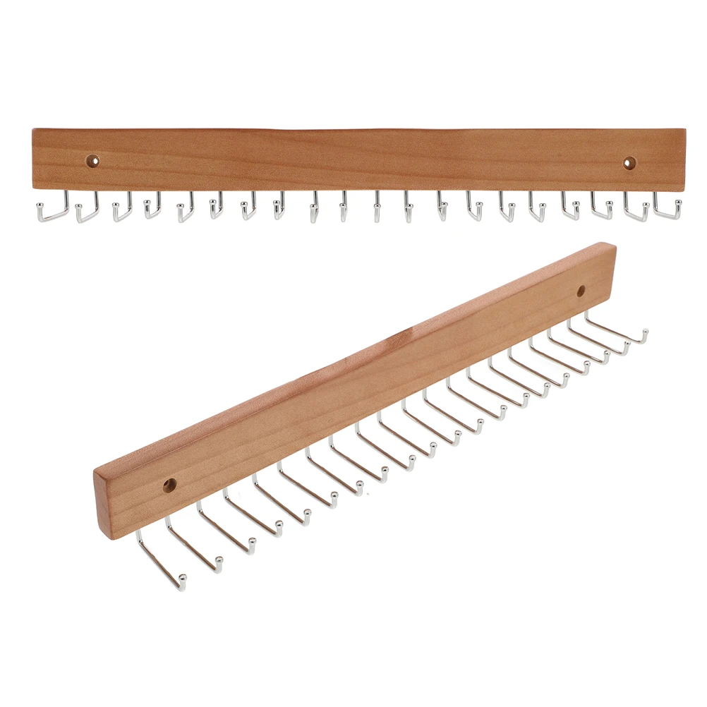 

2 Pcs Tie Rack Belt and Organizer Racks for Men Closet Bracket Hanger Beech Hangers Women