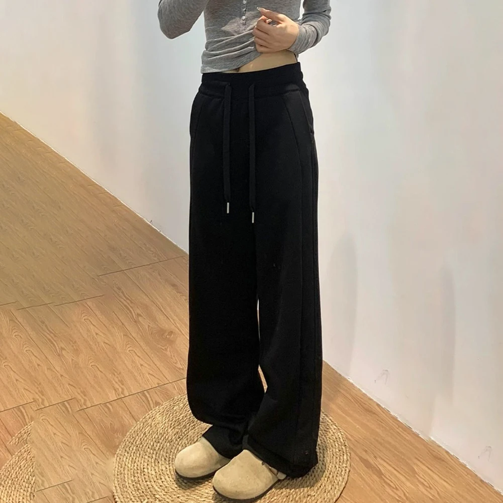 

Черные повседневные брюки для активного отдыха, базовые женские брюки, всесезонная одежда, новый сорт, микроэластичность