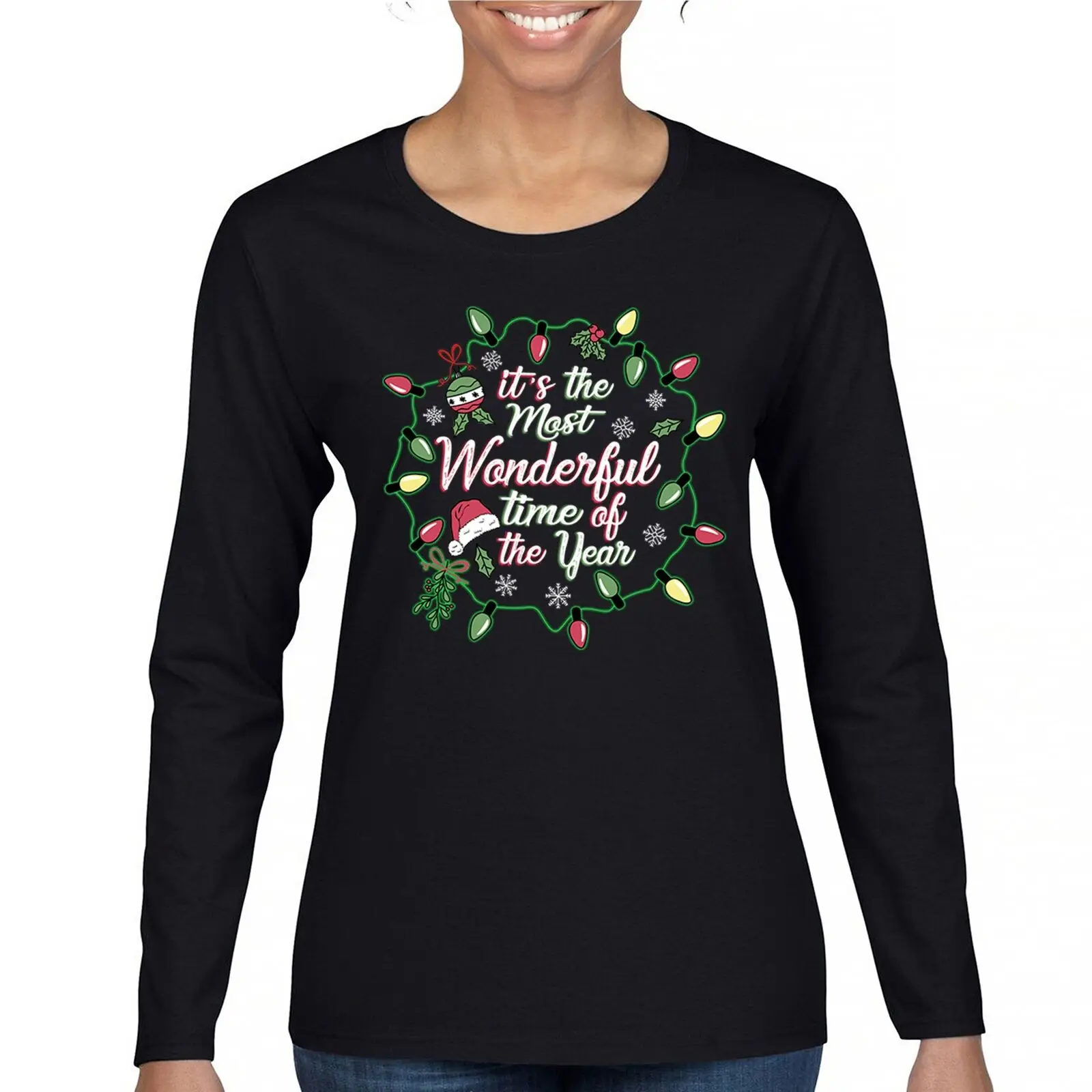 

It's The Most Wonderful Time Of The Year Women's Long Sleeve T-shirt Christmas