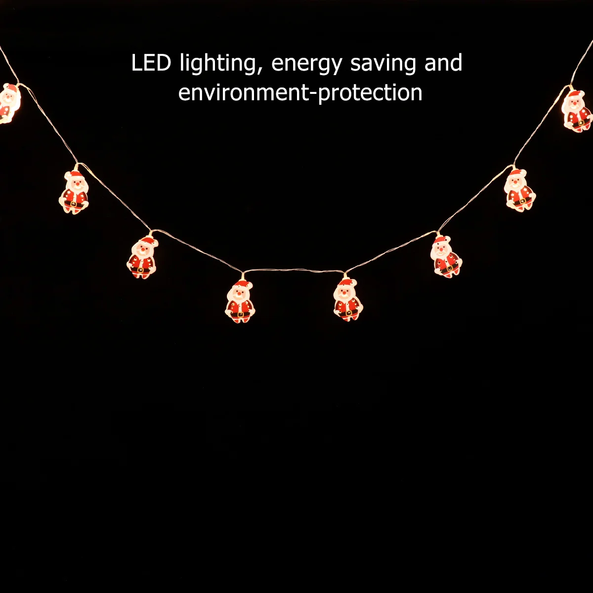 1 مجموعة LED سانتا كلوز سلسلة ضوء عيد الميلاد الدهون سانتا كلوز شكل ديكور داخلي غرفة نوم مصابيح حفلات LED سلسلة ضوء #1
