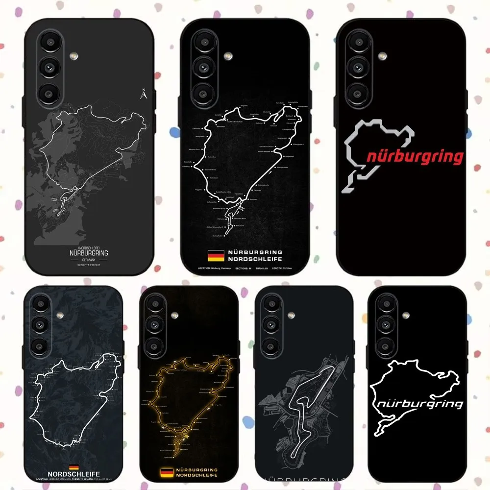 

Nurburgring F1 Circuit Phone Case For Samsung S24,S21,S22,S23,S30,Ultra,S20,Plus,Fe,Lite,Note,10,9,5G Black Soft Cover