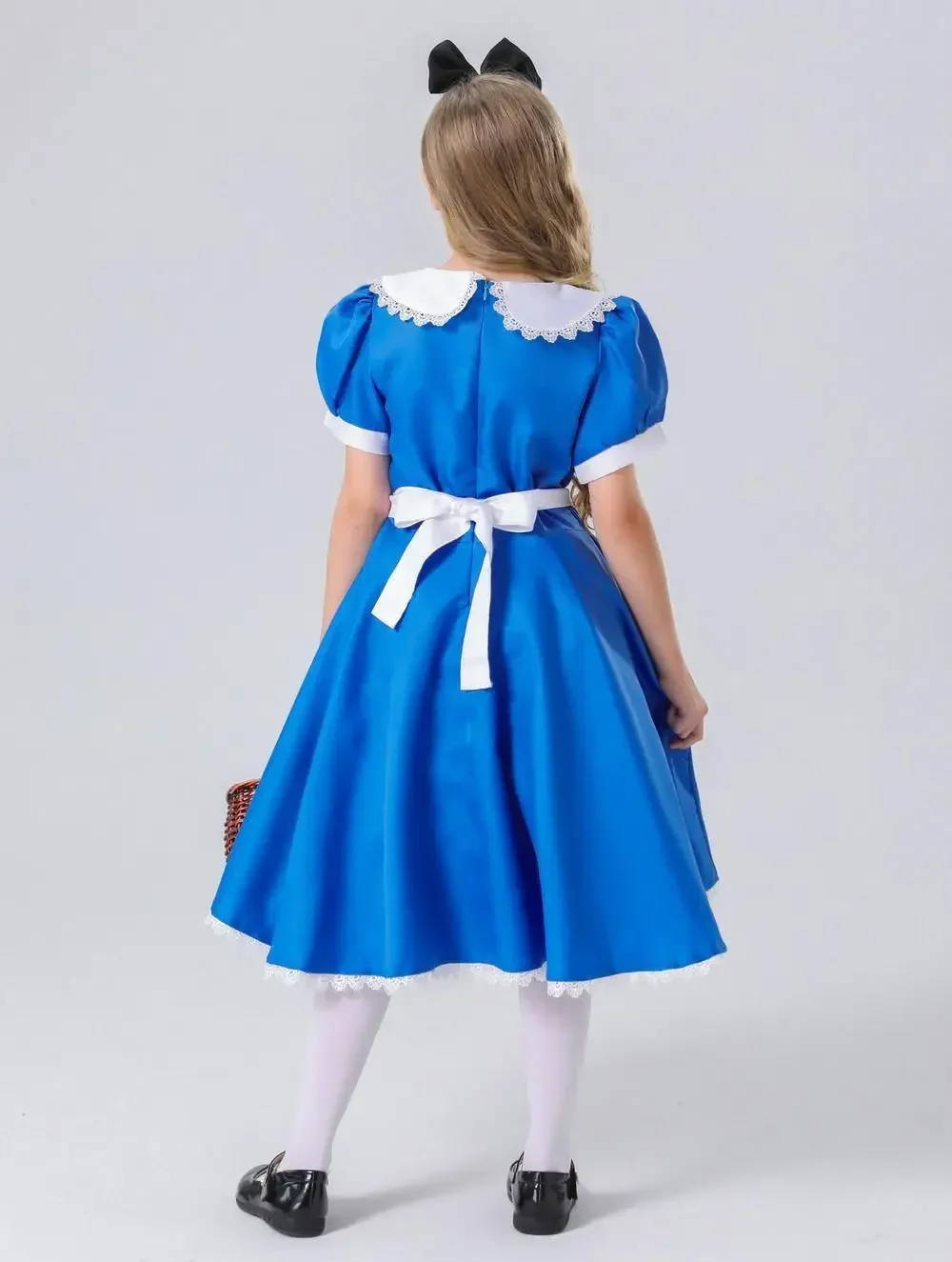 Halloween cosplay anime empregada vestido azul fantasia de princesa