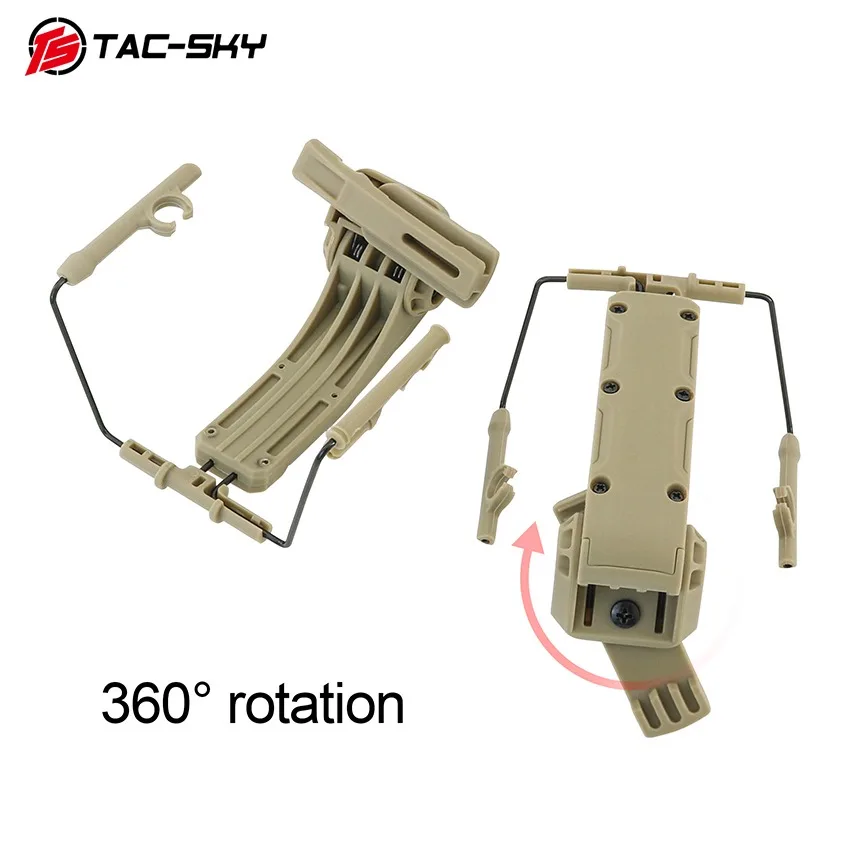 TAC‑SKY Tactical Helmet ARC Rail Headset Mount Adapter Kit, Fit IHPS Helmet Compatible with Comtac 2 3 Shooting Earmuffs Headset