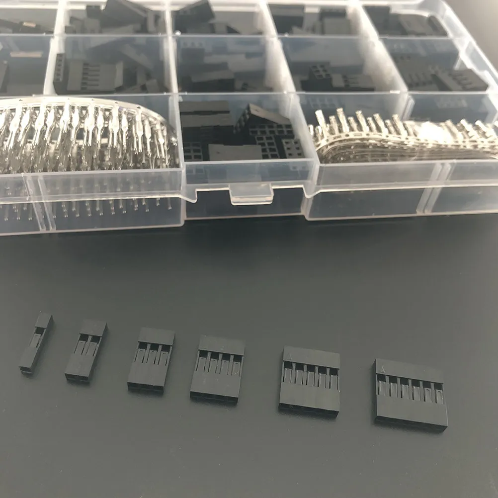 

620pcs Terminal Connector 2.54mm Pitch Breadboard Wire Jumper Pin Header Boxed Set Amplifier Accessories