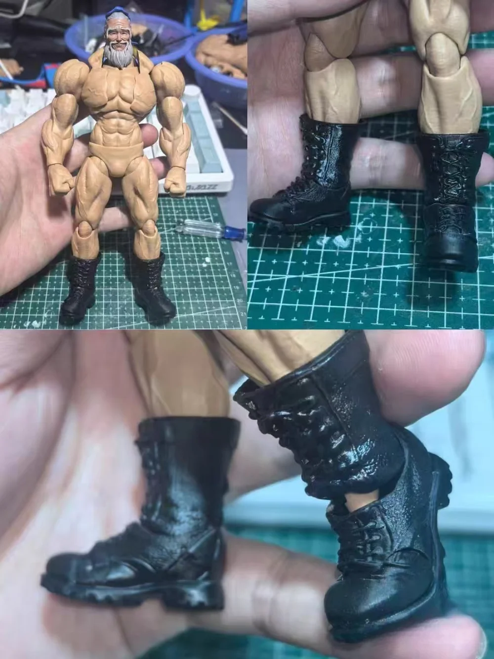 1/12 Scale Tactical Boots Model for 6''big Guy Romankey