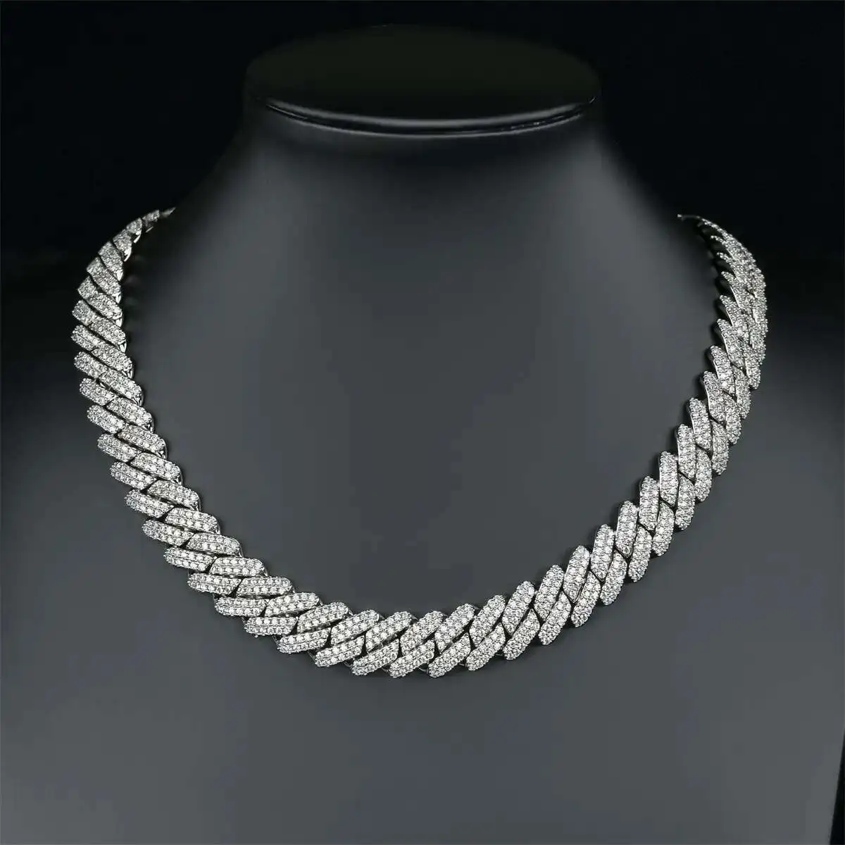 

Iced Out Miami Cuban Link Chain 10k Real Gold Plated Diamond Cut Necklace for Men Cuban Link Chain