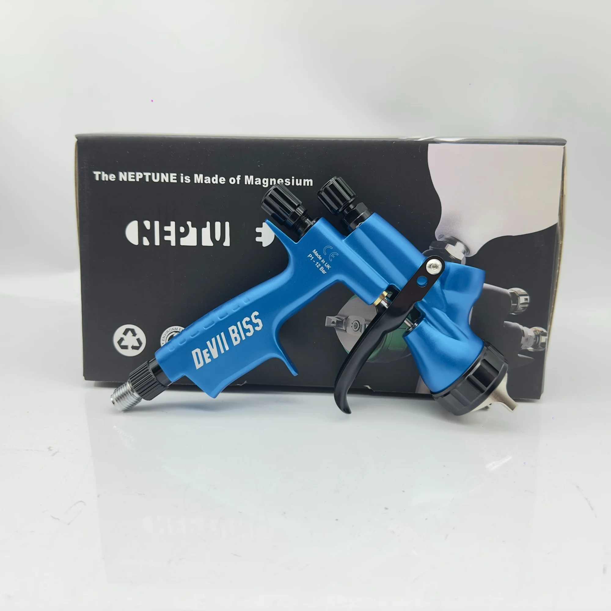 Tpaitlss Paint 600ml Blue 110B 1.3mm Nozzle LVMP Spray Gun Car with Mixed Glass Water-based Air Spray Gun