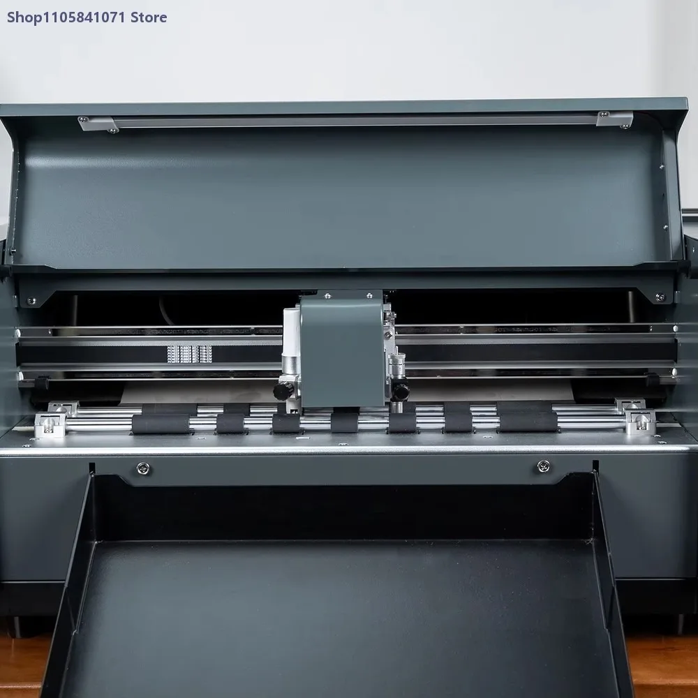 Automatic Digital Die Cutting Machine with Rotary Creasing Wheel Semi-Cut for Custom Gift Boxes and Adhesive Stickers view 5