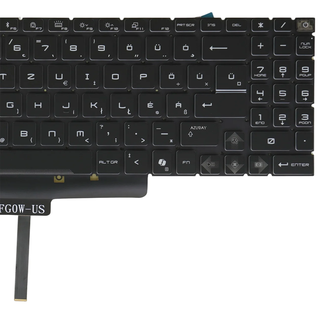 Hungarian 4-zone RGB Backlit Keyboard For MSI Katana 15 / 17 B12UDXK B12V B13U B13V B12UDXK B12VGK B12VFK B12VEK B13UDXK B13VFK