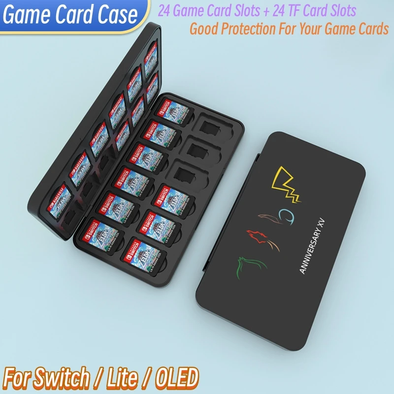 Creative Design 24 In 1 Switch Game Card Storage Case Magnetic NS Switch Game Card Box Game Accessories with Soft Silicone