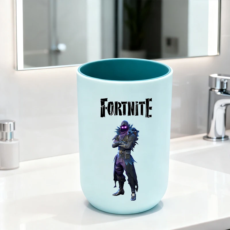 FORTNITED 물컵 칫솔 컵 소년 소녀 만화 애니메이션 구강 세척제 컵 어린이 물컵 생일 크리스마스 홈 선물