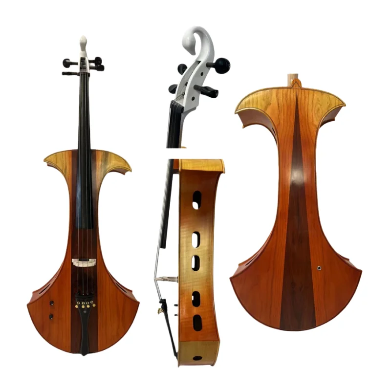 Handmade SONG Maestro Electric cello 4/4 with white swan neck rib thicken 4 3/4
