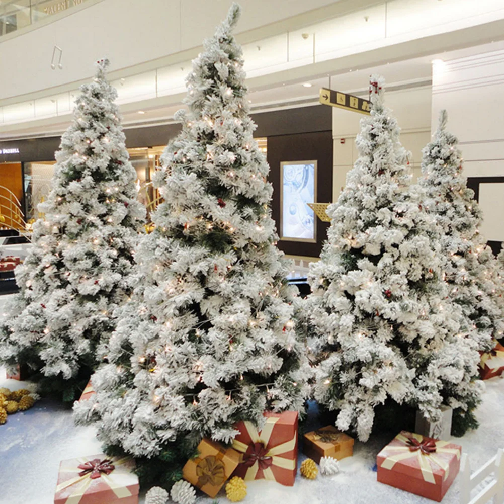 

1pc Artificial Flocked Christmas Tree Premium Eco-Friendly Xmas Decor For Home Living Room Kitchen Office Holiday Party