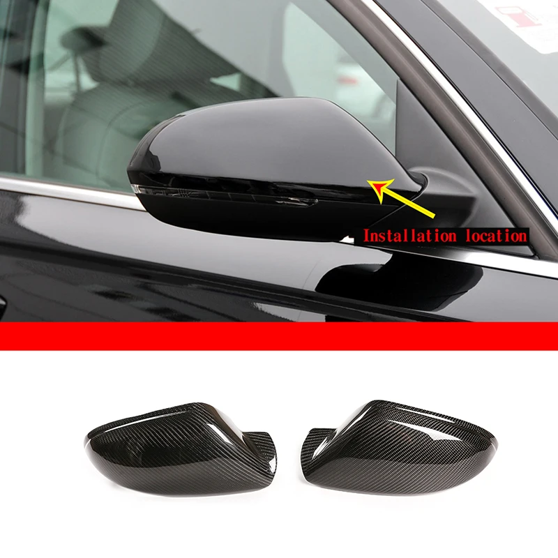 For Audi S6 A6 A7 C7 C8 2011-2021 Real Carbon Fiber Car Side Wing Mirror Protective Cover Car Accessories (replacement parts)