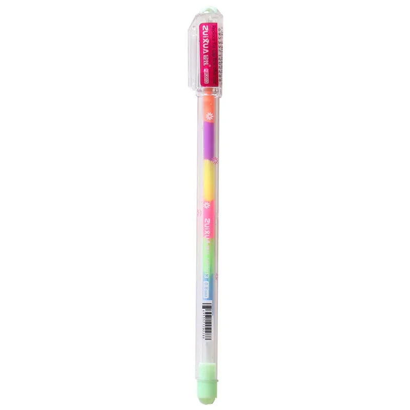 Rainbow Pen Student Stationery Large Capacity 6 Color Oneness Water Chalk Fluorescent Pen Office Supplies Wholesale