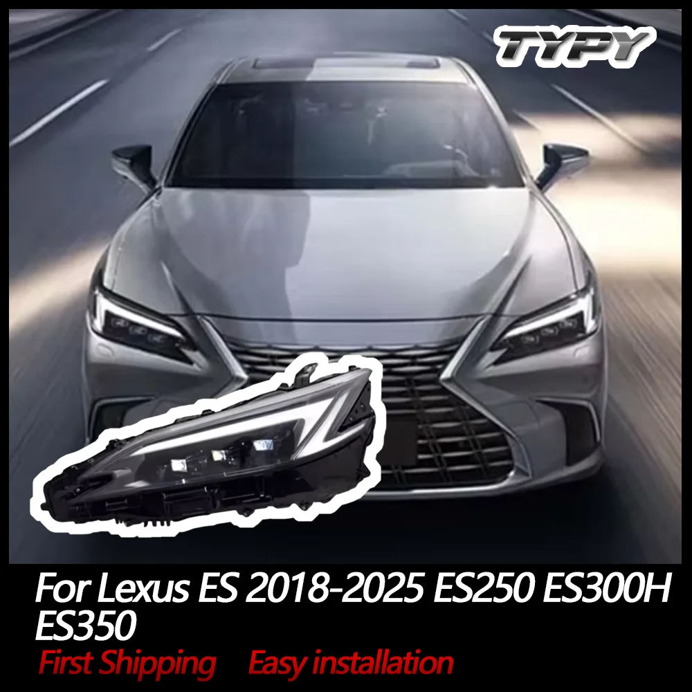 

TYPY Car Head Lamp For Lexus ES LED Headlight 2018-2025 ES250 ES300H ES350 High Beam Plug And Play Car Accessories